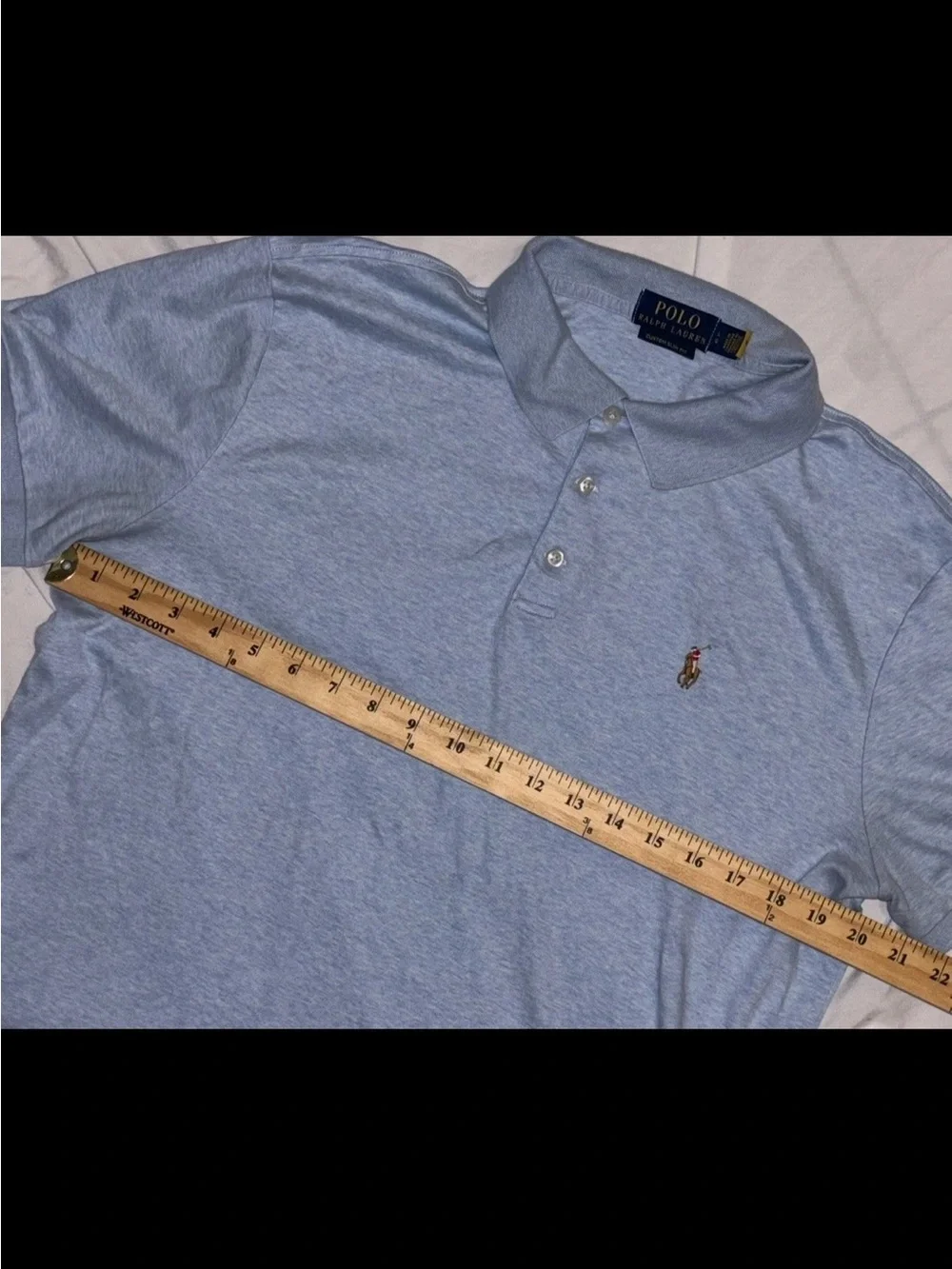 Polo Ralph Lauren Y2K Shirt Sleeve Polo Shirt Custom Slim Fit SZ.L